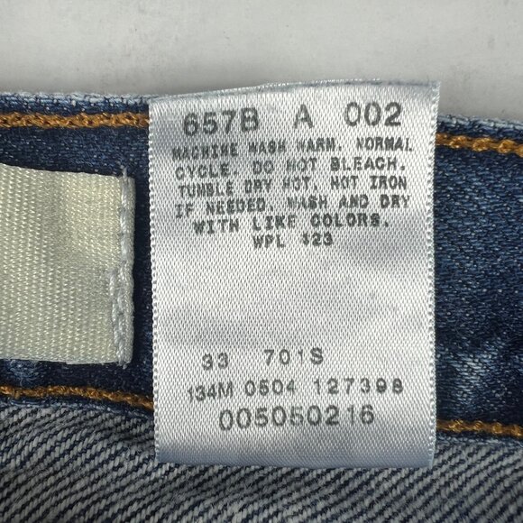 Y2K Levi's Jeans Men's 33 x 30* 505 Straight Blue Faded Cotton Denim Tag 36 x 32 - Picture 8 of 16
